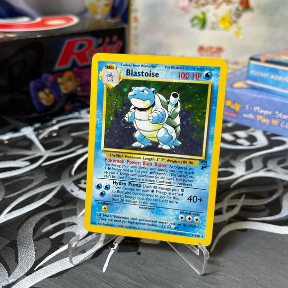Pokemon Other - Pokémon TCG Blastoise Base Set 2 2/130 Holo Unlimited Holo Rare Heavy played